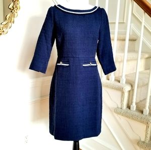 J. Crew Navy Blue Long Sleeve Dress